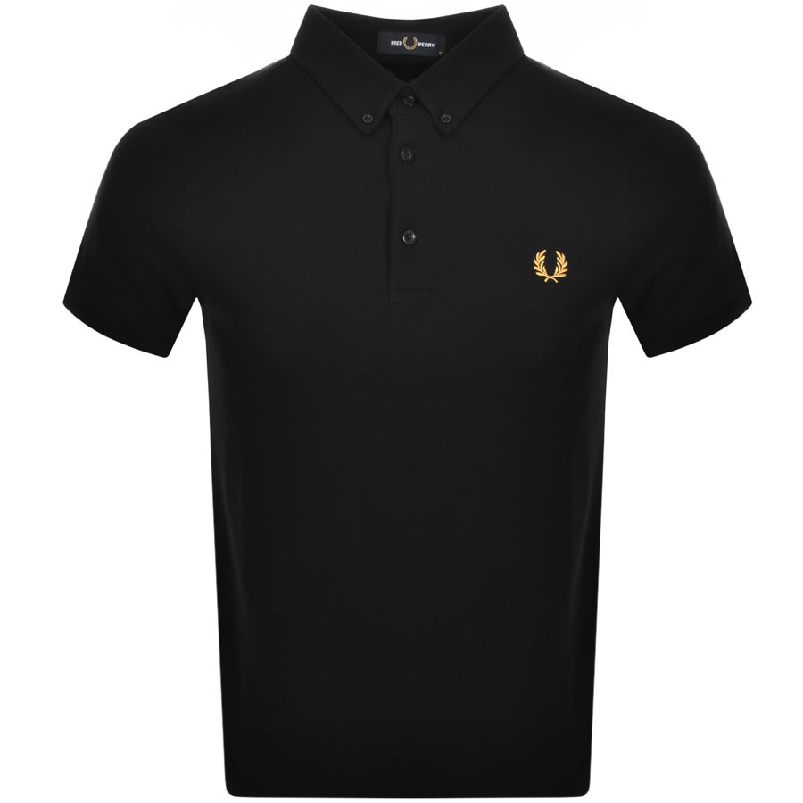 Alternative Image for ProductFred Perry Button Down Polo T Shirt Black1